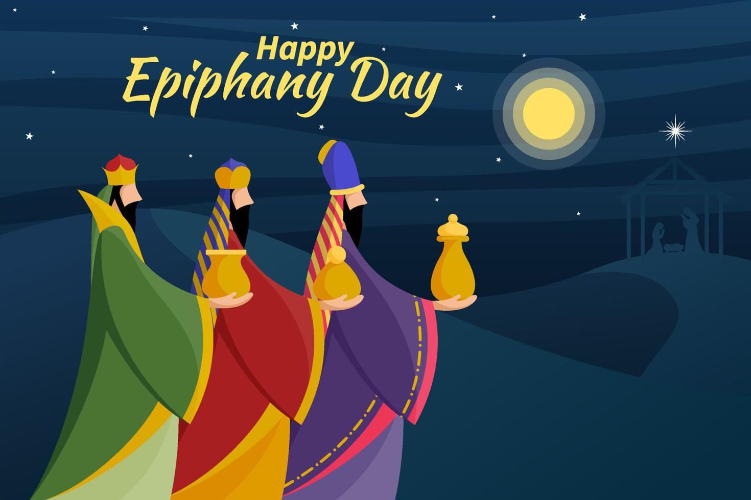 Happy Epiphany Day Concept vector