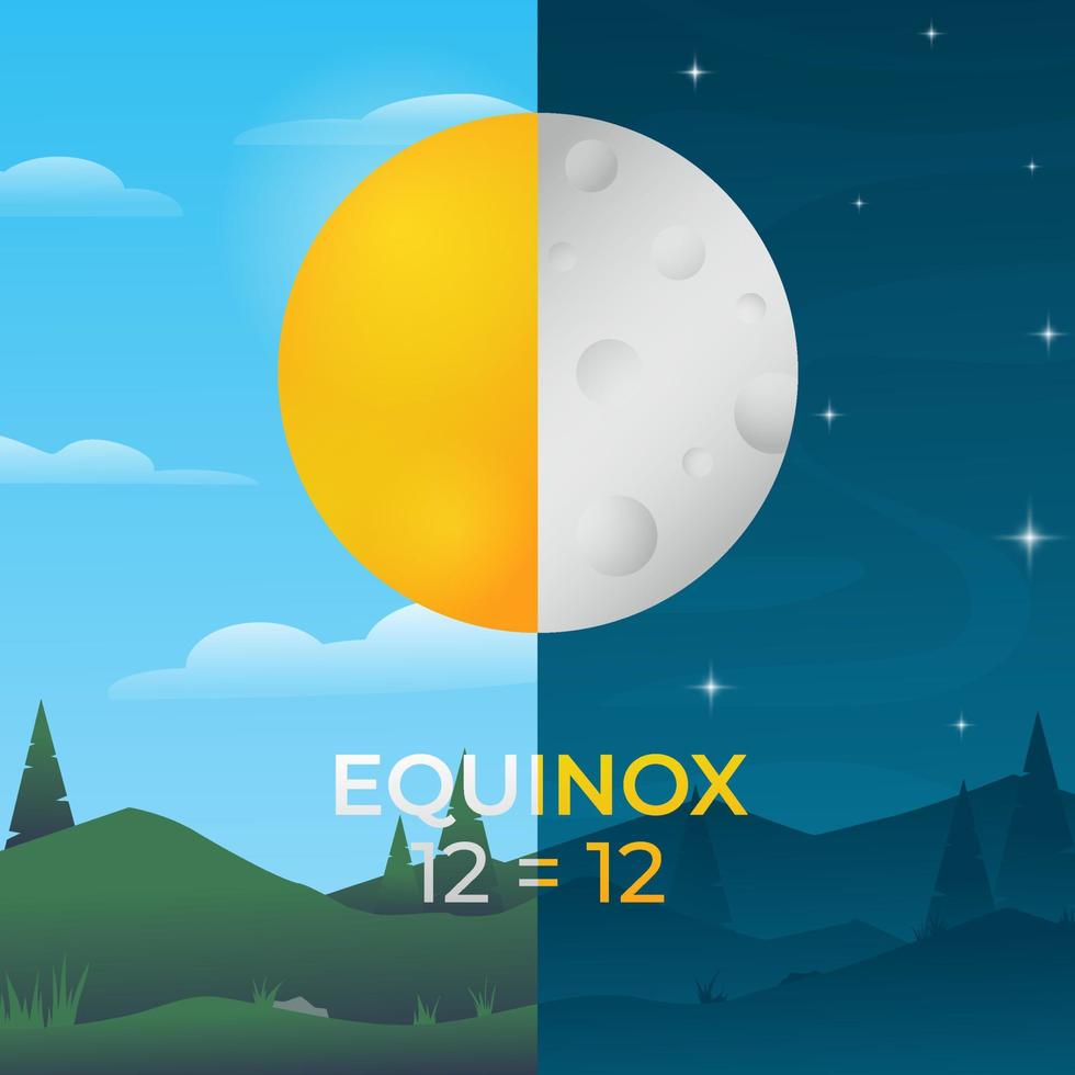 Equinox Day Concept vector