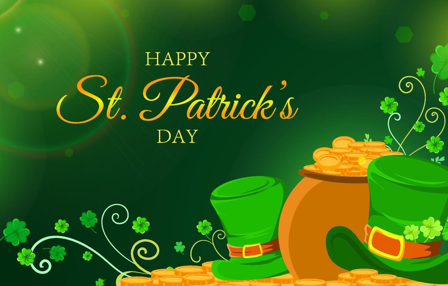 St Patrick's Day with Hat Background vector