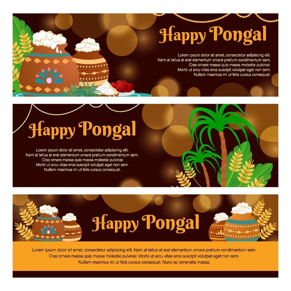 Pongal Festival Banner vector