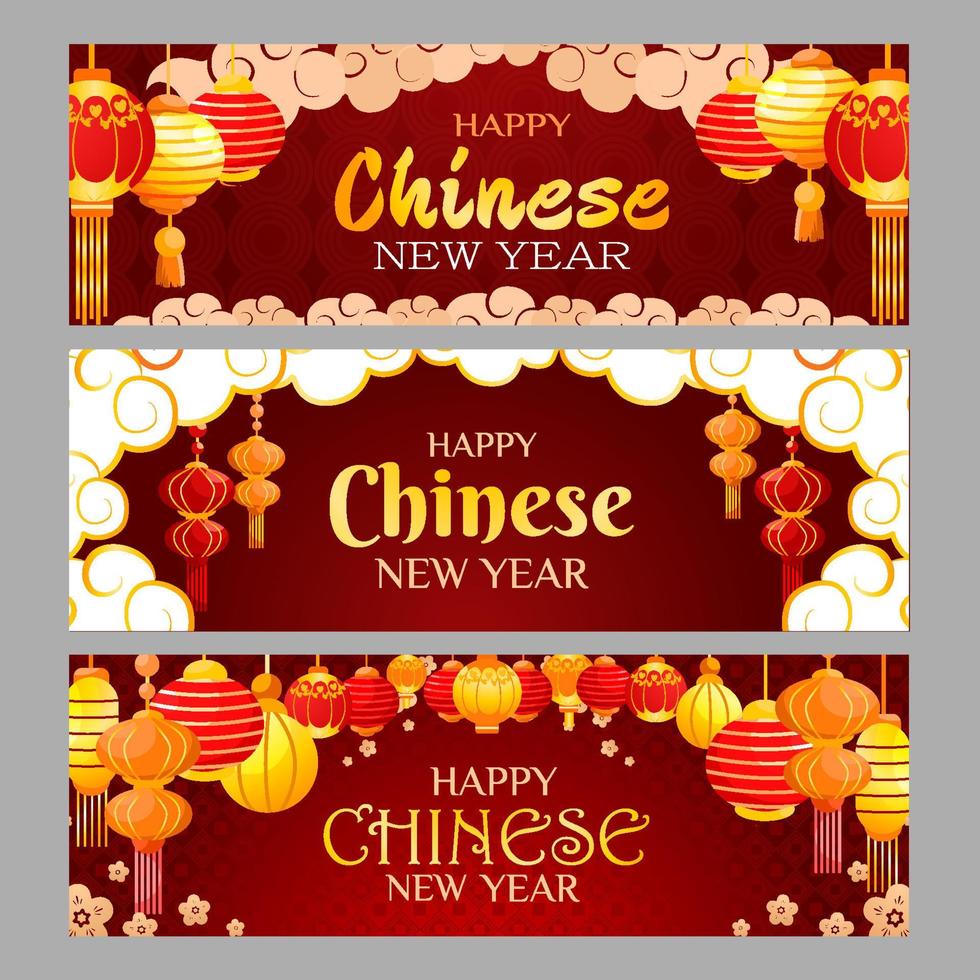 Chinese New Year Lantern Banner vector
