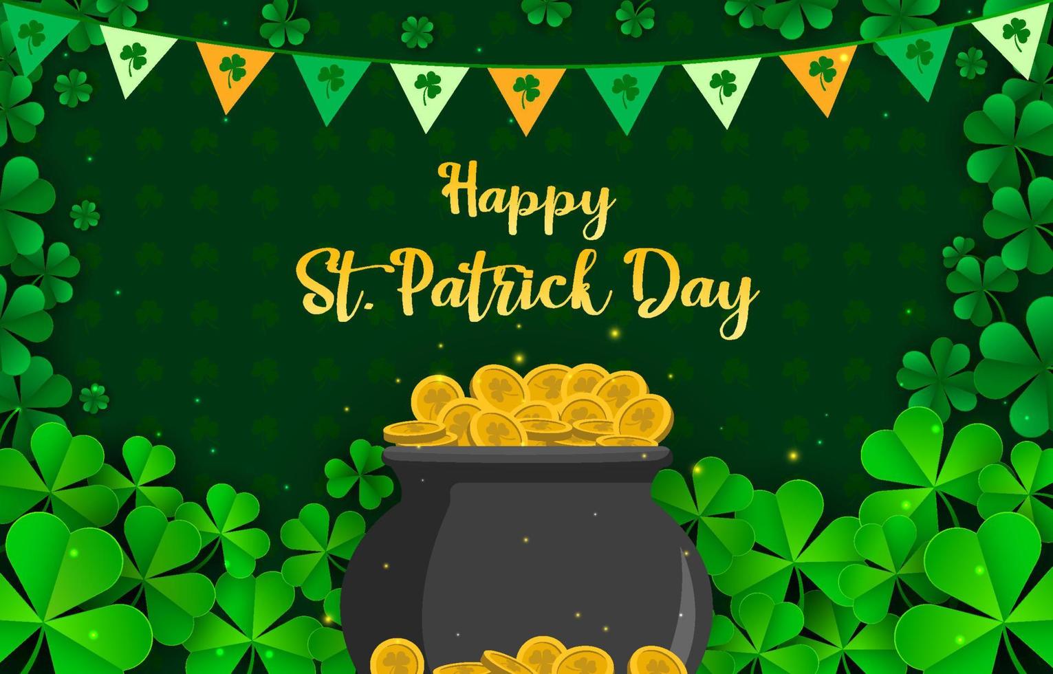 St Patrick's Day Shamrock Background vector