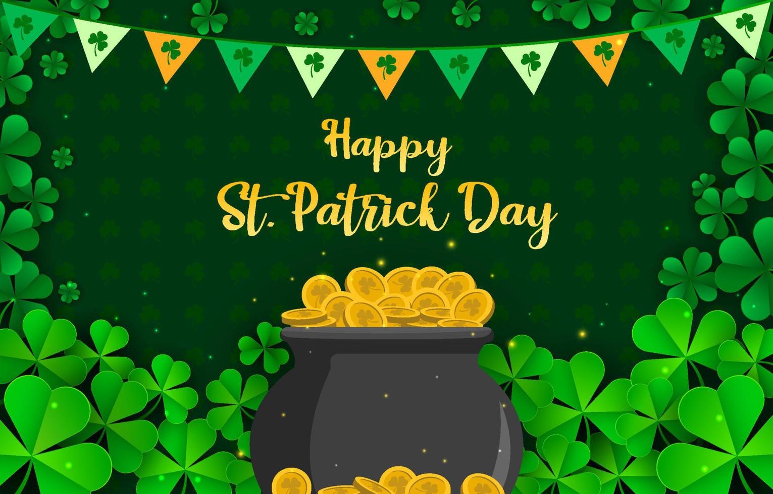 fondo del trébol del día de san patricio vector