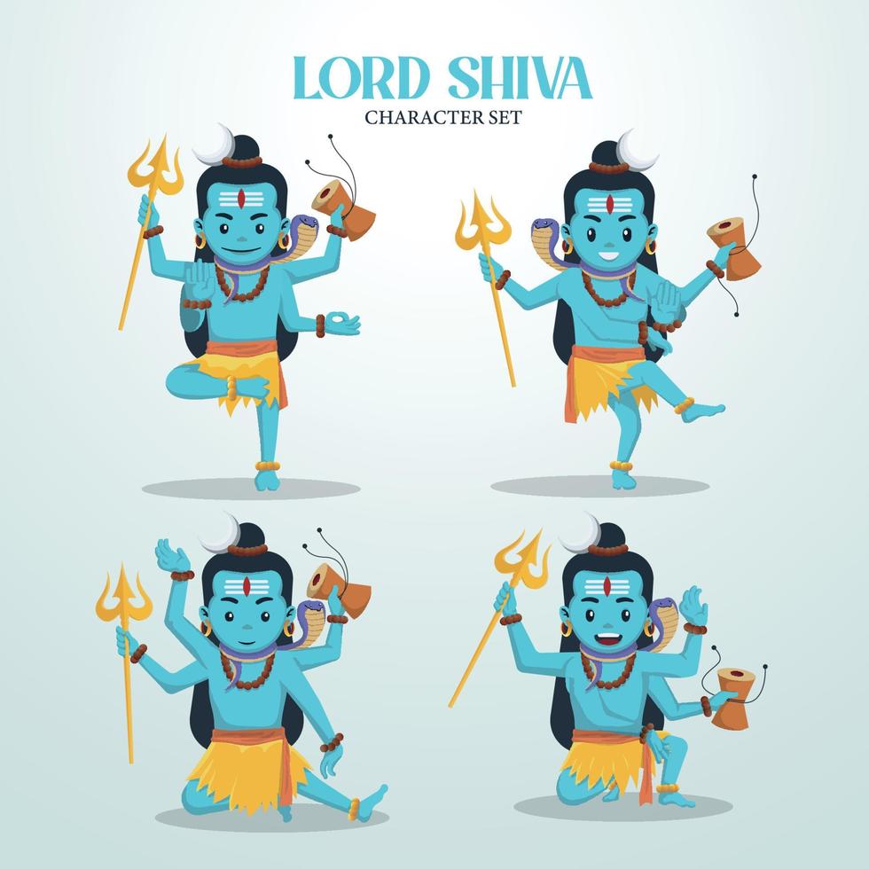 Maha Shivratri Colorful Sticker vector