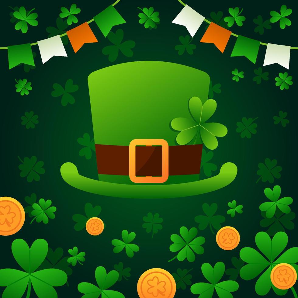 Leprechaun Hat On Saint Patricks Day vector