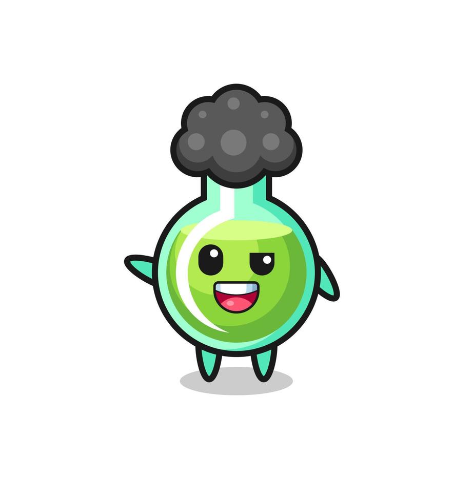 lab beakers character as the afro boy vector