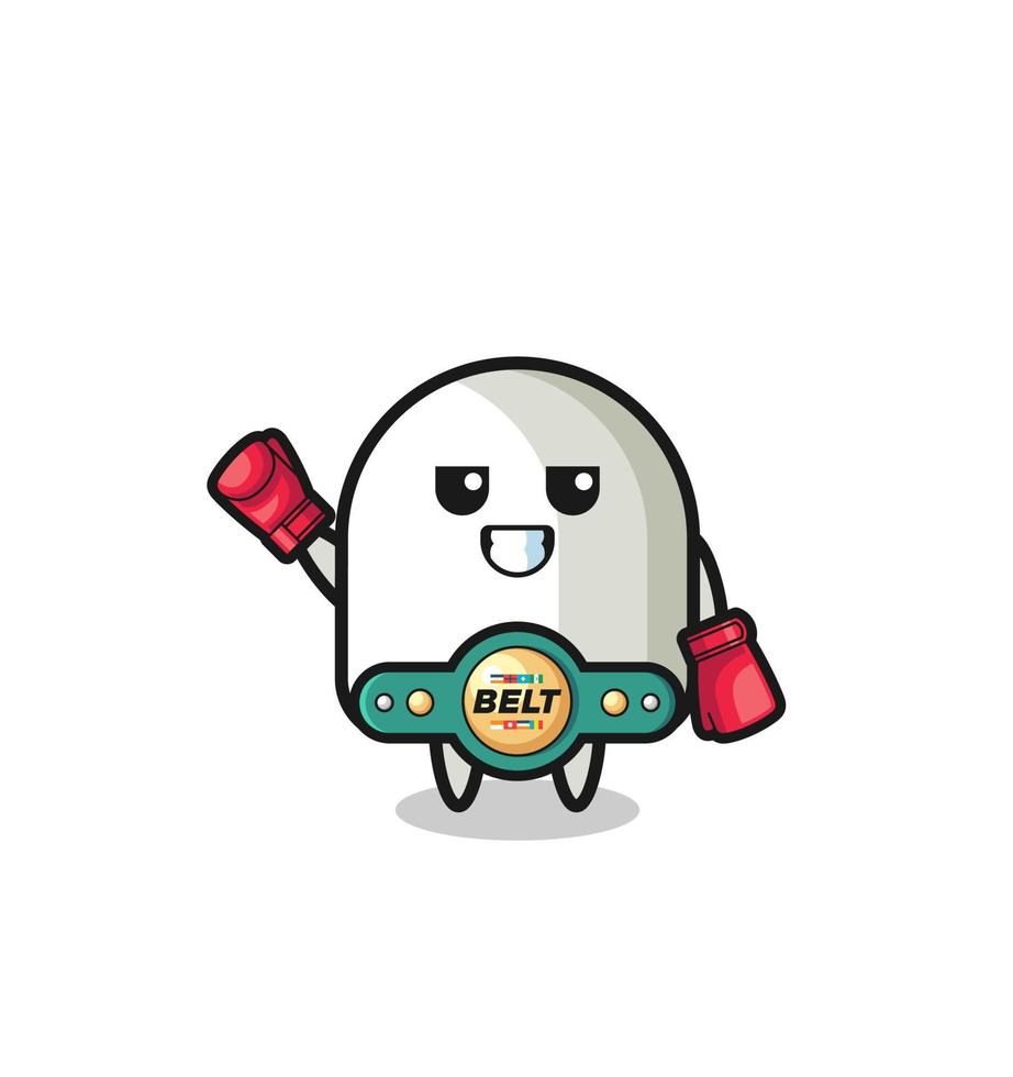 ghost boxer mascot character vector