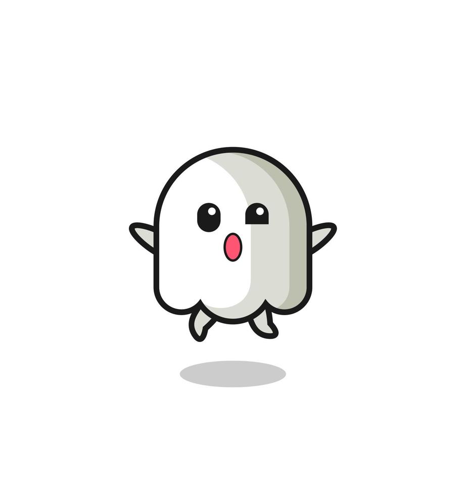 ghost character is jumping gesture vector