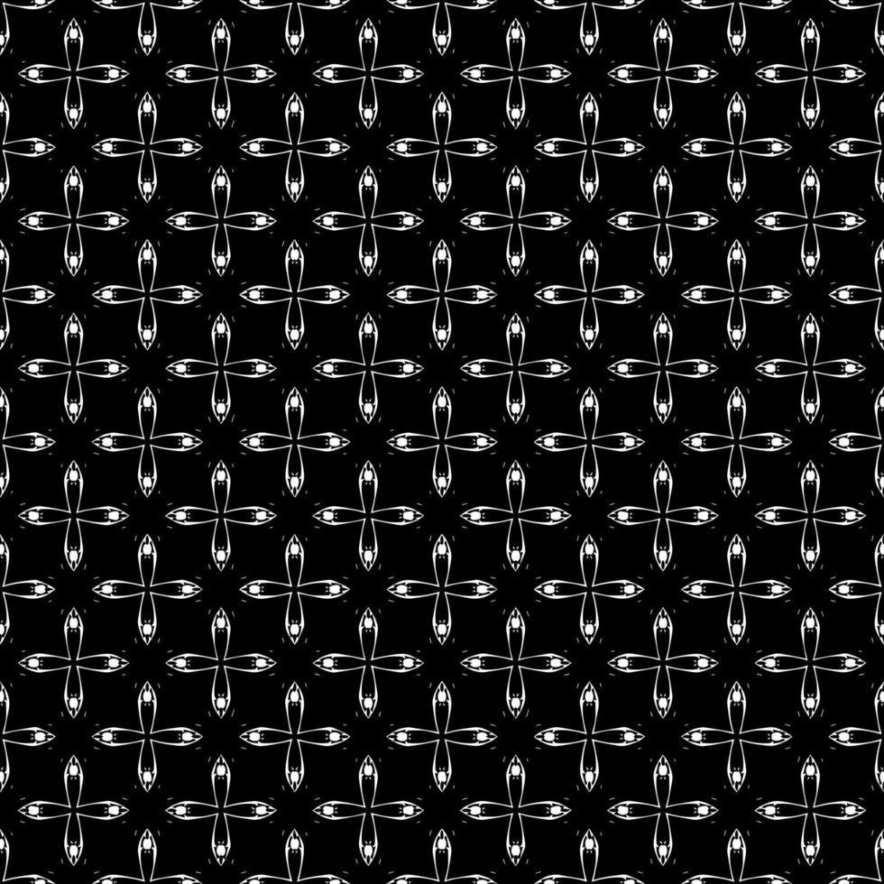 textura de patrón blanco y negro. bw diseño gráfico ornamental. adornos de mosaico. plantilla de patrón. ilustración vectorial. vector