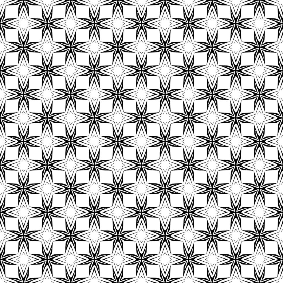 Black and white surface pattern texture. Bw ornamental graphic design. Mosaic ornaments. Pattern template. vector