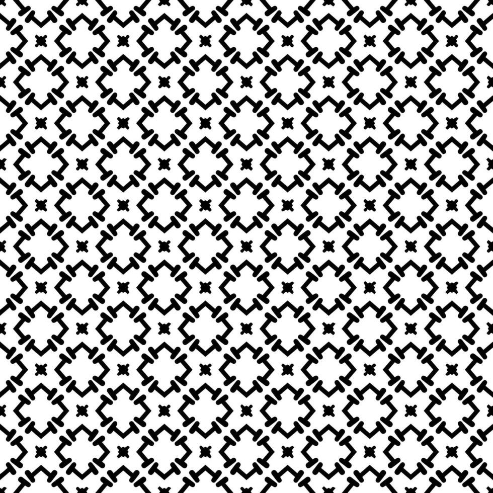 textura de patrón de superficie en blanco y negro. bw diseño gráfico ornamental. adornos de mosaico. plantilla de patrón. vector