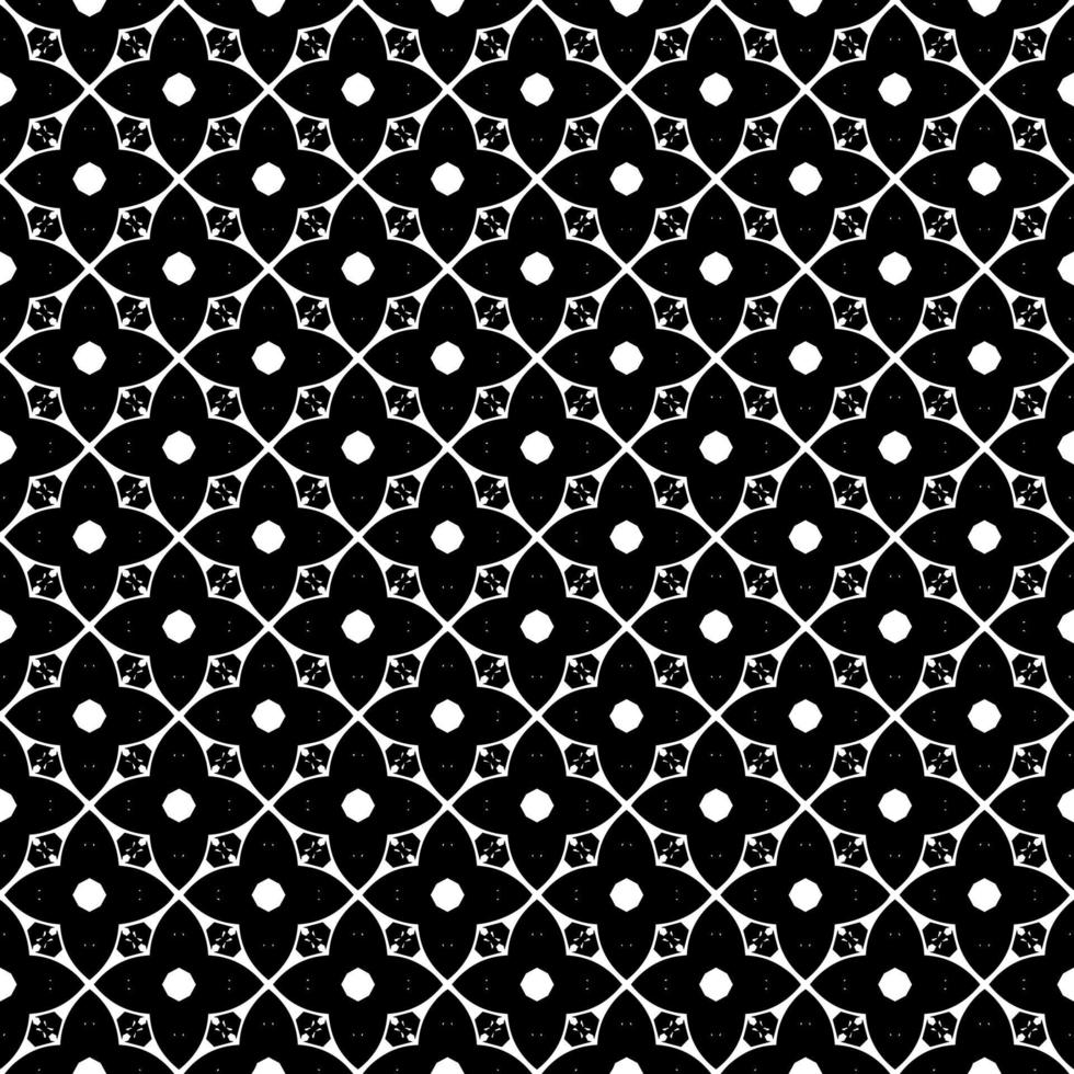 textura de patrón de superficie en blanco y negro. bw diseño gráfico ornamental. adornos de mosaico. plantilla de patrón. vector