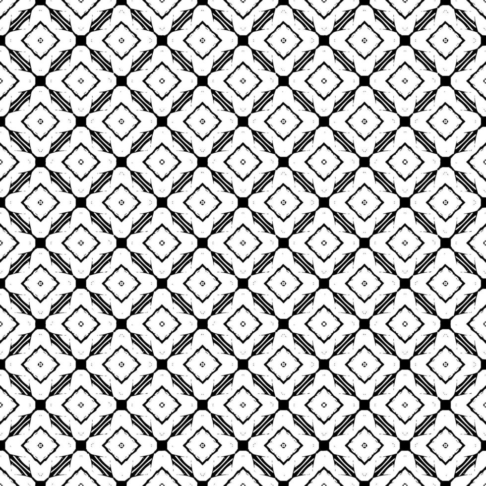 Black and white surface pattern texture. Bw ornamental graphic design. Mosaic ornaments. Pattern template. vector