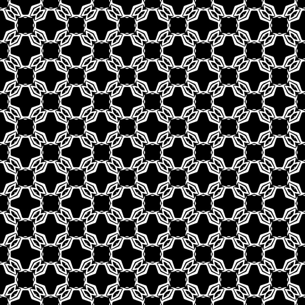 textura de patrón de superficie en blanco y negro. bw diseño gráfico ornamental. adornos de mosaico. plantilla de patrón. vector