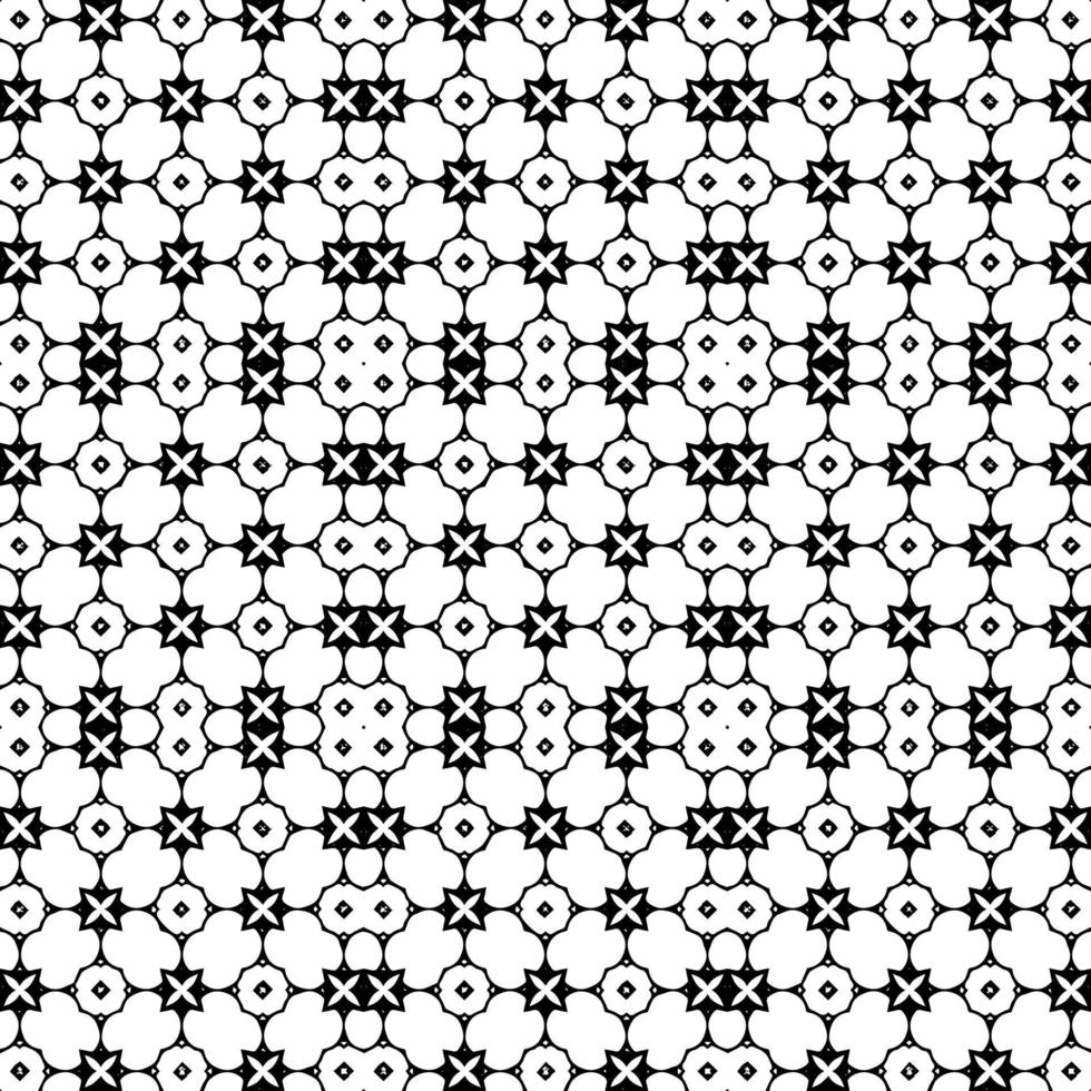 textura de patrón de superficie en blanco y negro. bw diseño gráfico ornamental. adornos de mosaico. plantilla de patrón. ilustración vectorial. vector