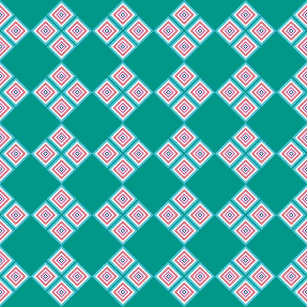 Square back design and white seamless on bright green background to decorate wallpaper, wrapping paper, fabrics, backdrops and more. vector