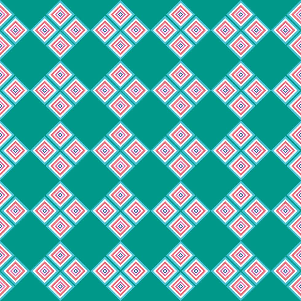 Square back design and white seamless on bright green background to decorate wallpaper, wrapping paper, fabrics, backdrops and more. vector