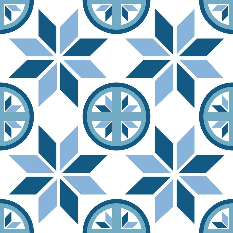 Ceramic geometric pattern design for decorating, wallpaper, wrapping paper, fabric, backdrop and etc. vector