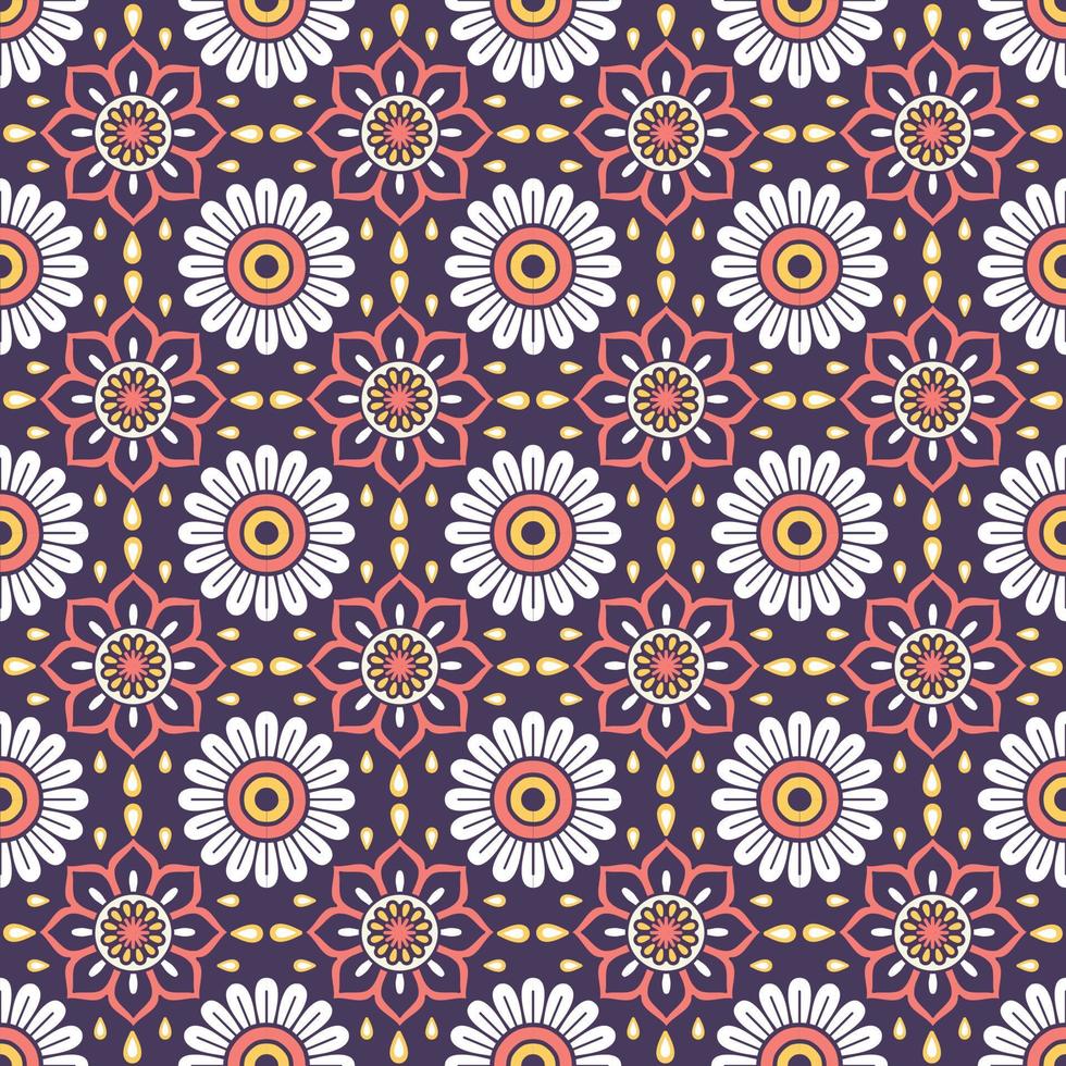 Floral seamless pattern full-size design for decorating, wallpaper, wrapping paper, fabric, backdrop and etc. vector