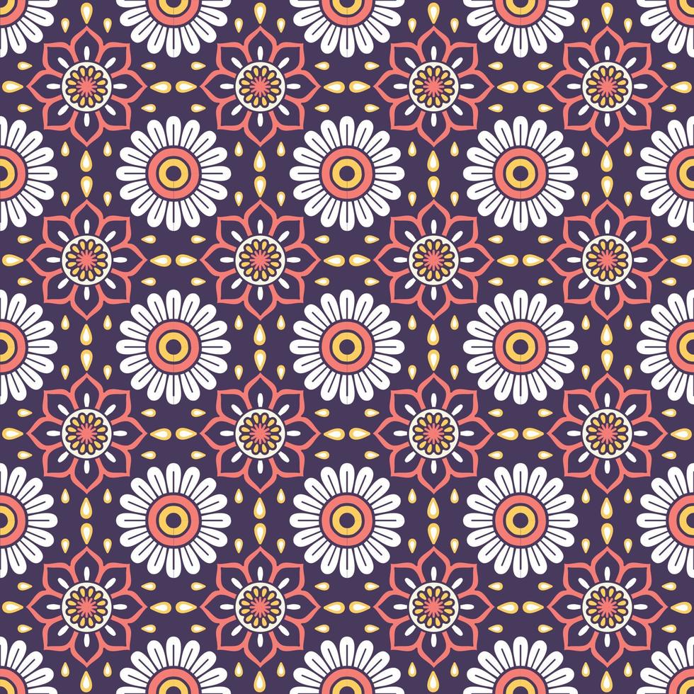 Floral seamless pattern full-size design for decorating, wallpaper, wrapping paper, fabric, backdrop and etc. vector