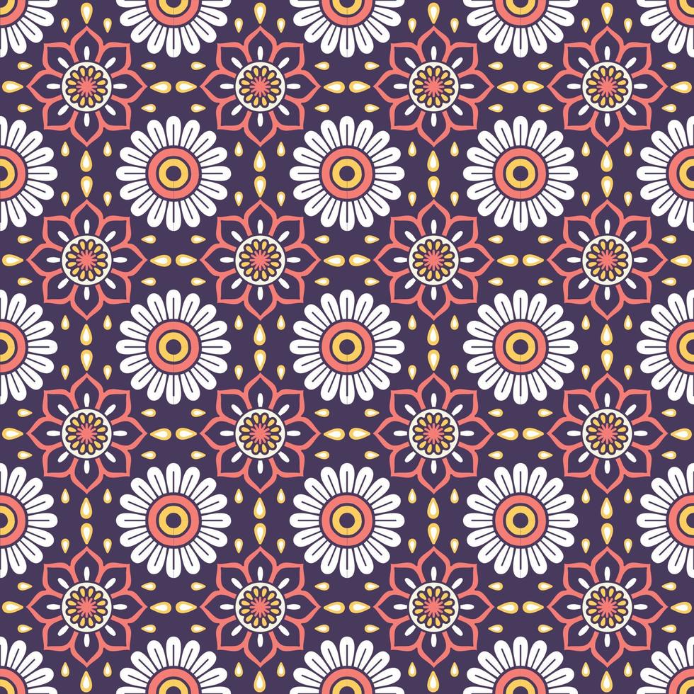 diseño floral de tamaño completo sin costuras para decoración, papel tapiz, papel de regalo, tela, telón de fondo, etc. vector