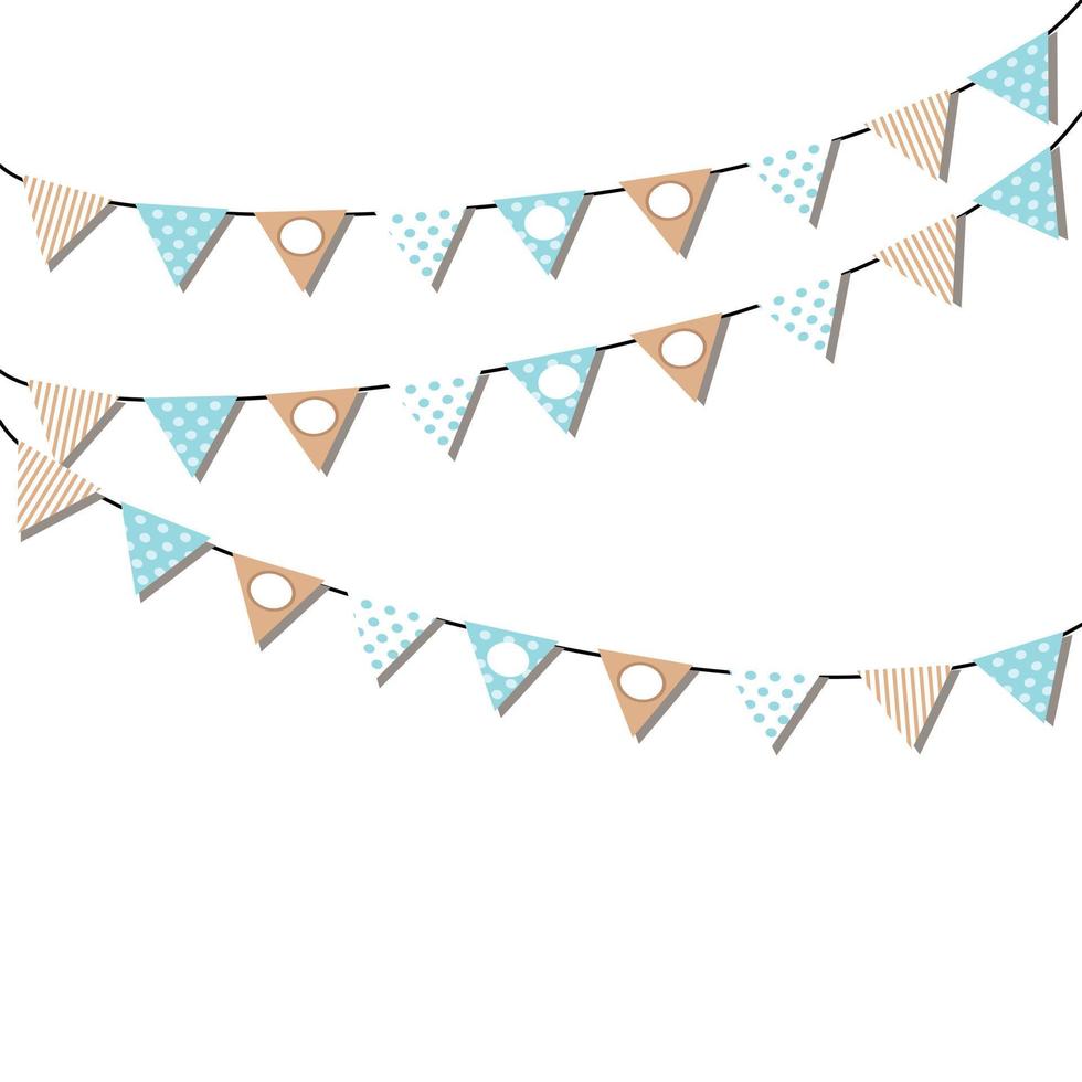 Colorful bunting pattern design for decorating, wallpaper, wrapping paper, fabric, backdrop and etc. vector