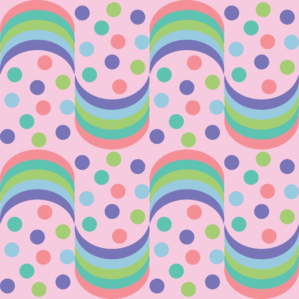 Colorful circle pastel pattern design for decorating, wallpaper, wrapping paper, fabric, backdrop and etc. vector
