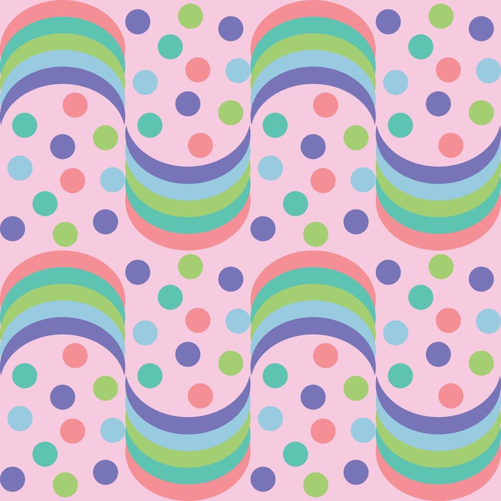 Colorful circle pastel pattern design for decorating, wallpaper, wrapping paper, fabric, backdrop and etc. vector