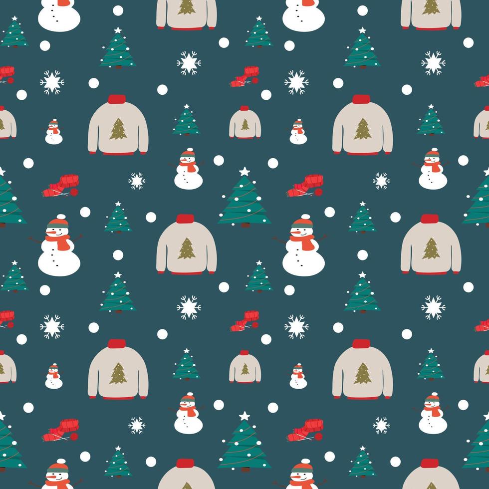 Christmas pattern design for decorating, wallpaper, wrapping paper, fabric, backdrop and etc. vector