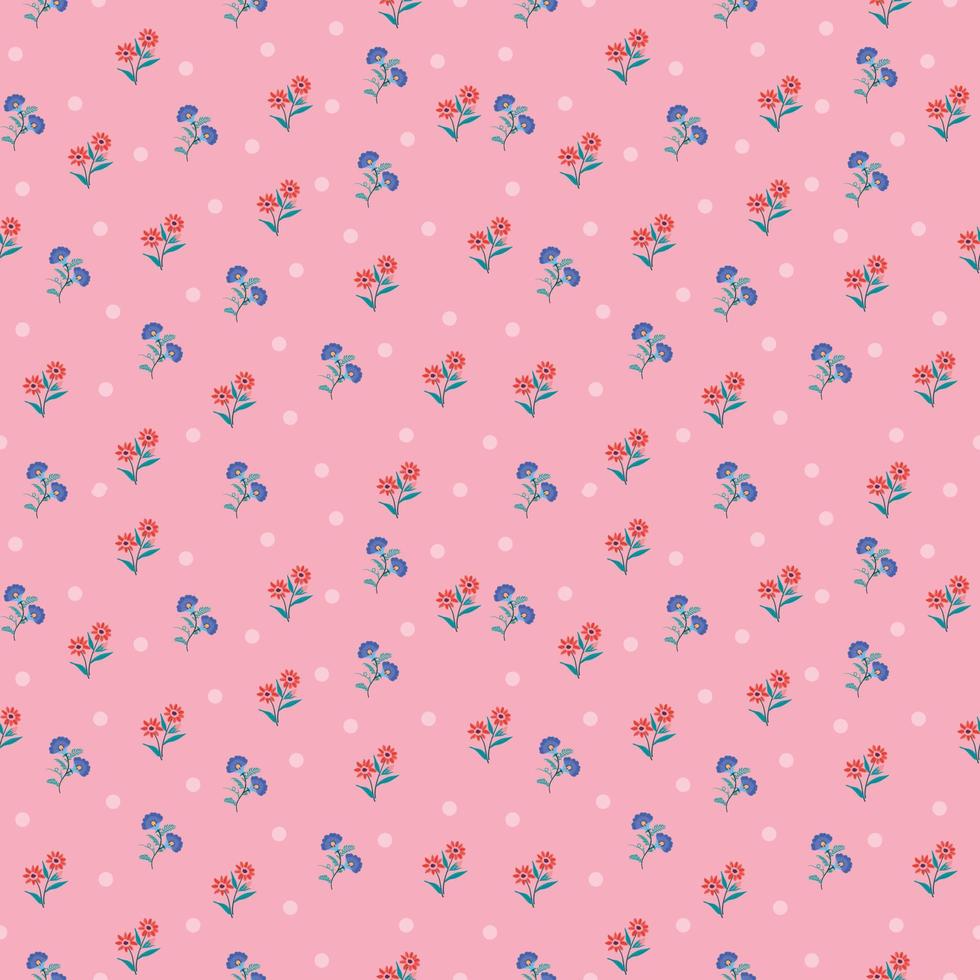 Flower pattern pinky pastel design for decorating, wallpaper, wrapping paper, fabric, backdrop and etc. vector