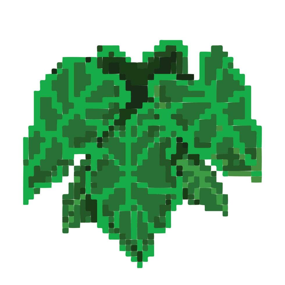 Pixel plants for games and websites vector