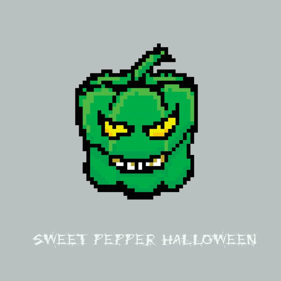 pixel tnt para juegos y sitios web sweet pepper en halloween vector