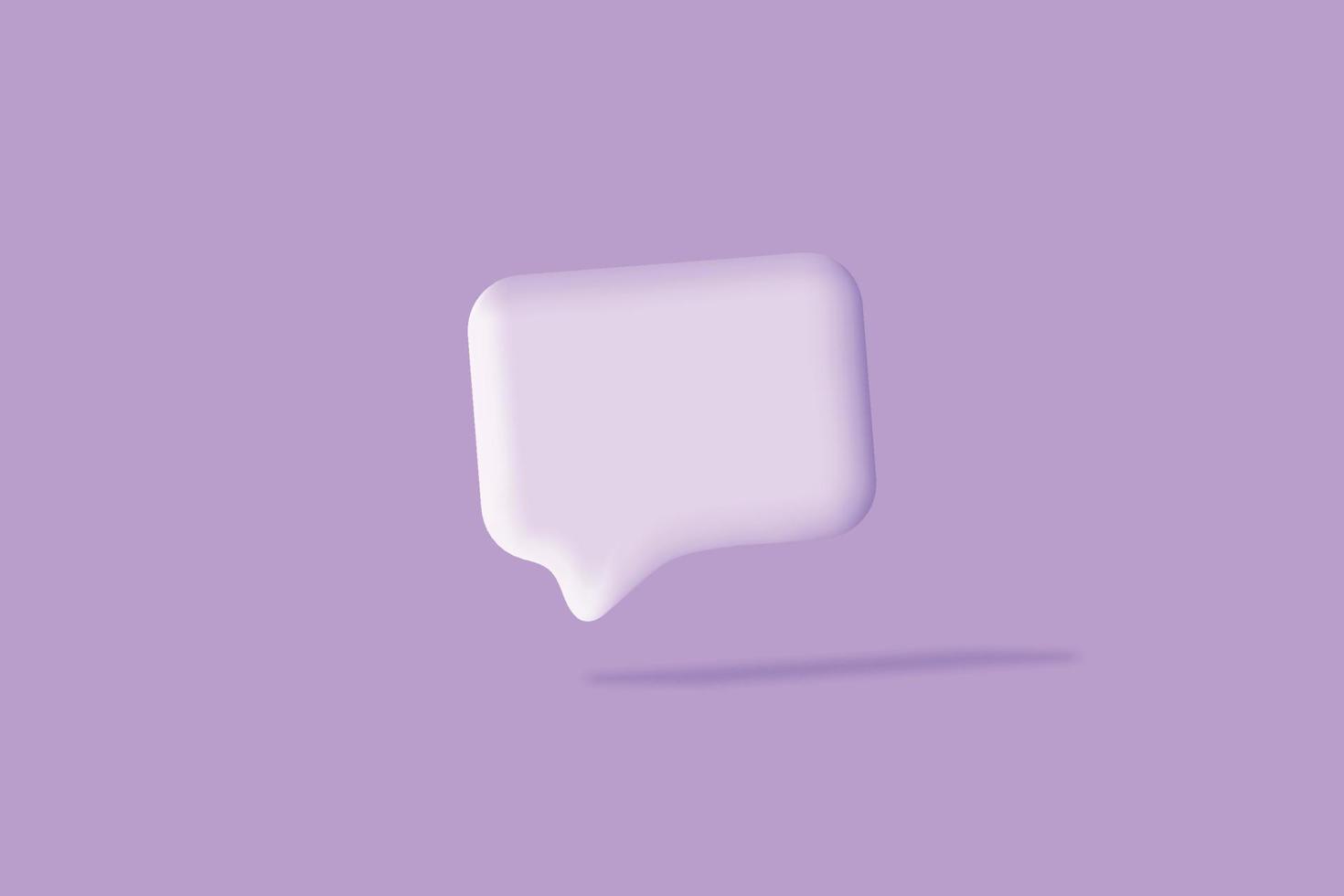 Light purple chat bubbles on purple background. Concept of social media messages. 3d render vector illustration