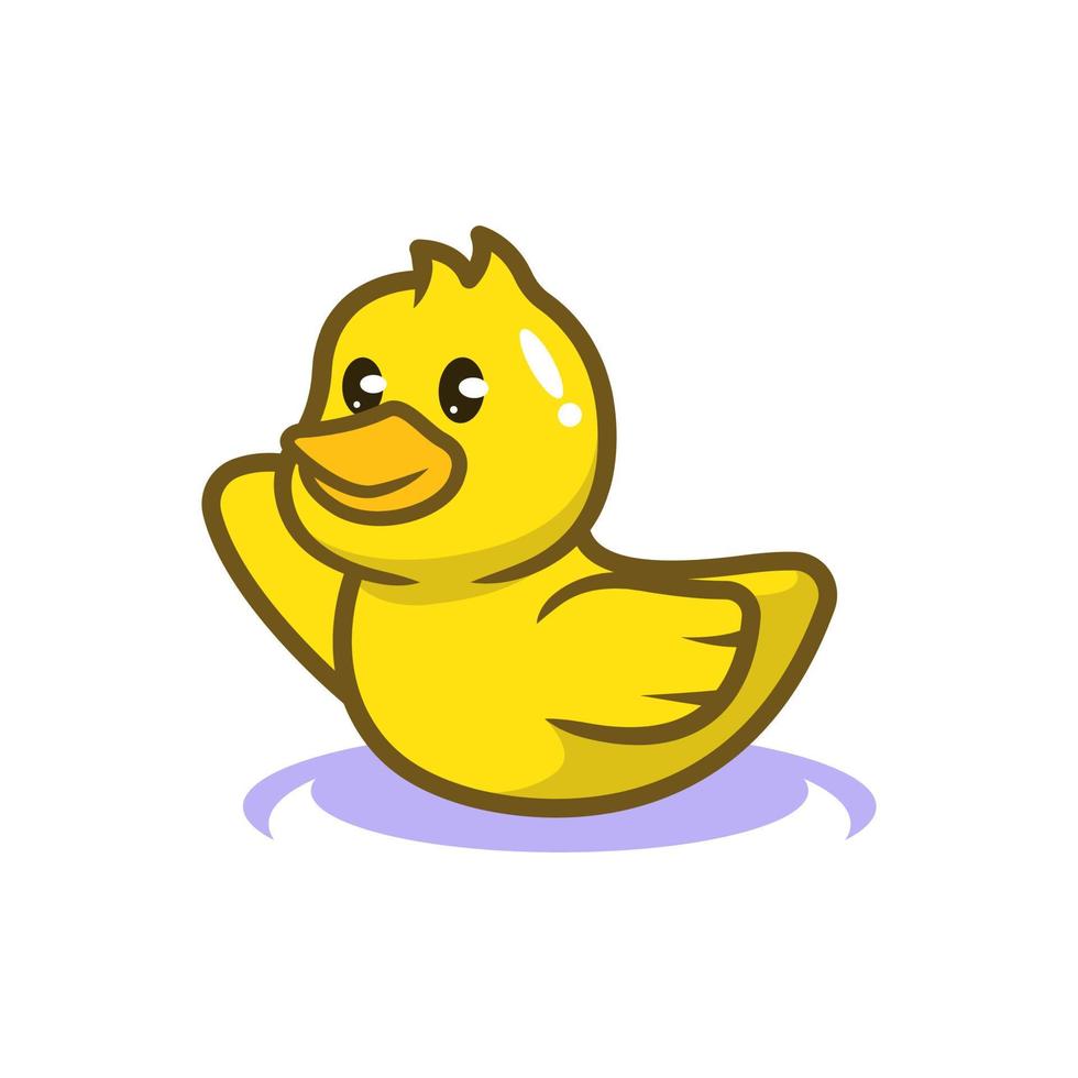 lindo diseño de patito vector