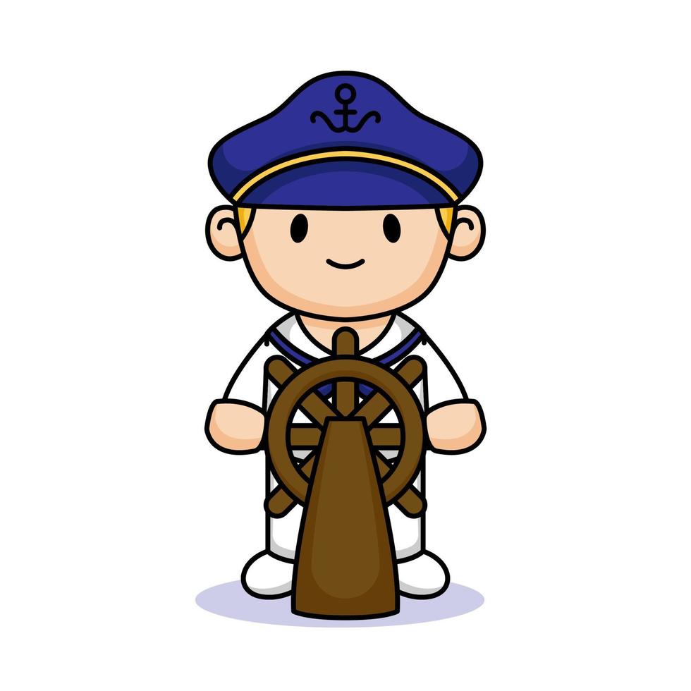 Sailor kid mascot design vector