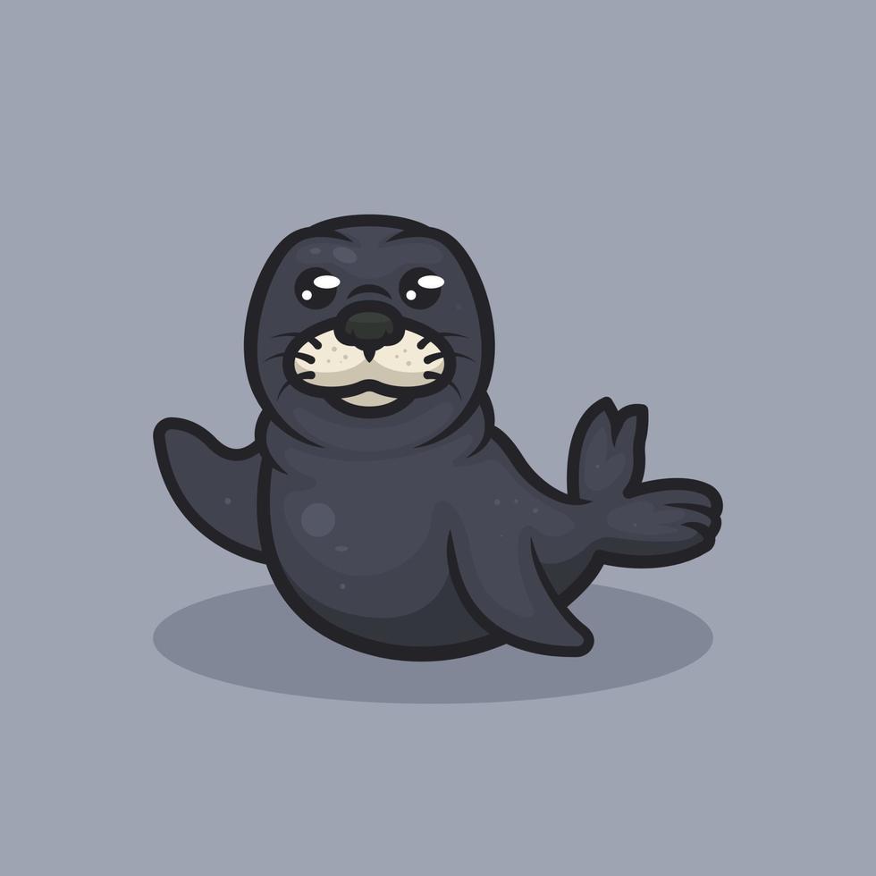 Cute seals mascot vector