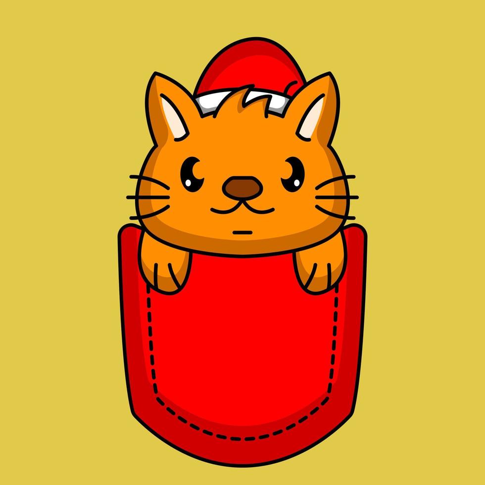 Pocket animal Christmas vector