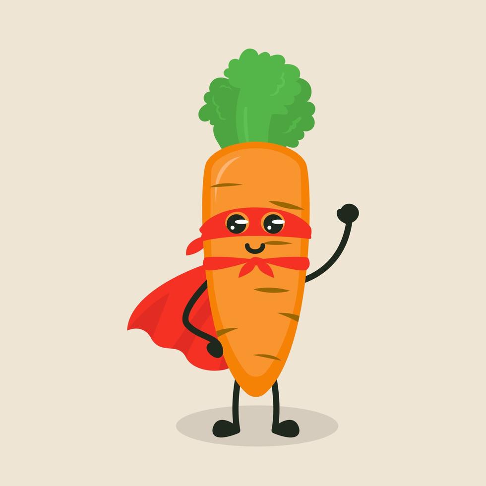 Cute carrot mascot vector