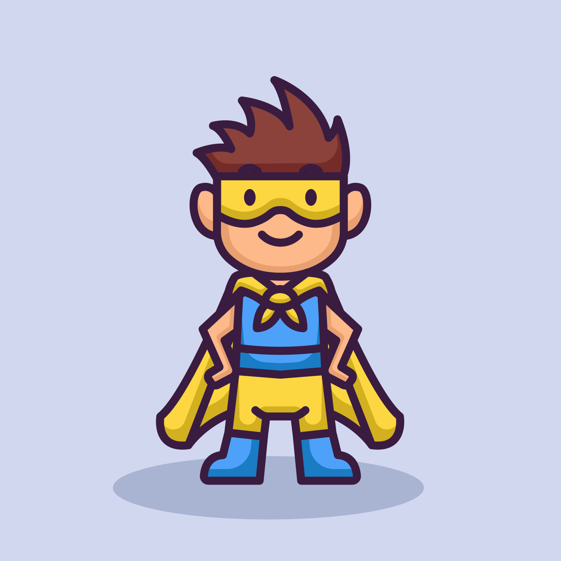 mascota de los niños del héroe 4649019 Vector en Vecteezy