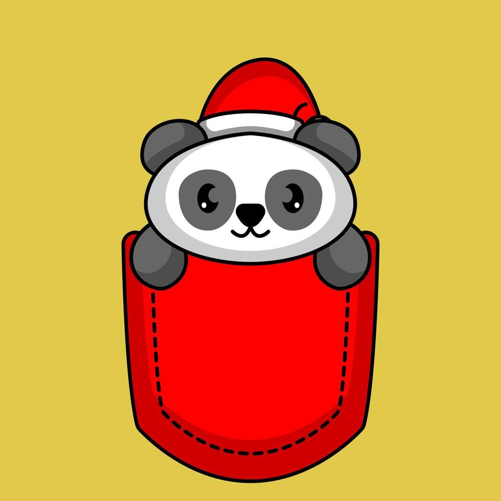 Pocket animal Christmas vector