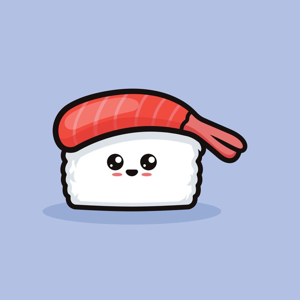 Kawaii sushi mascot vector