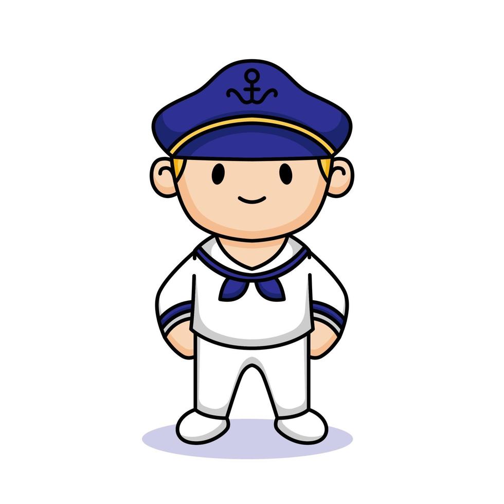 Sailor kid mascot design vector