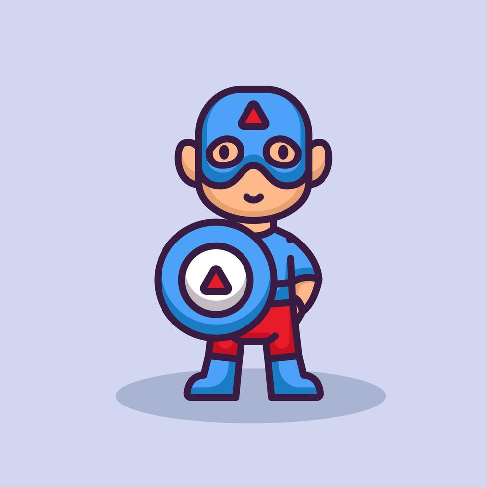 Hero kids mascot vector