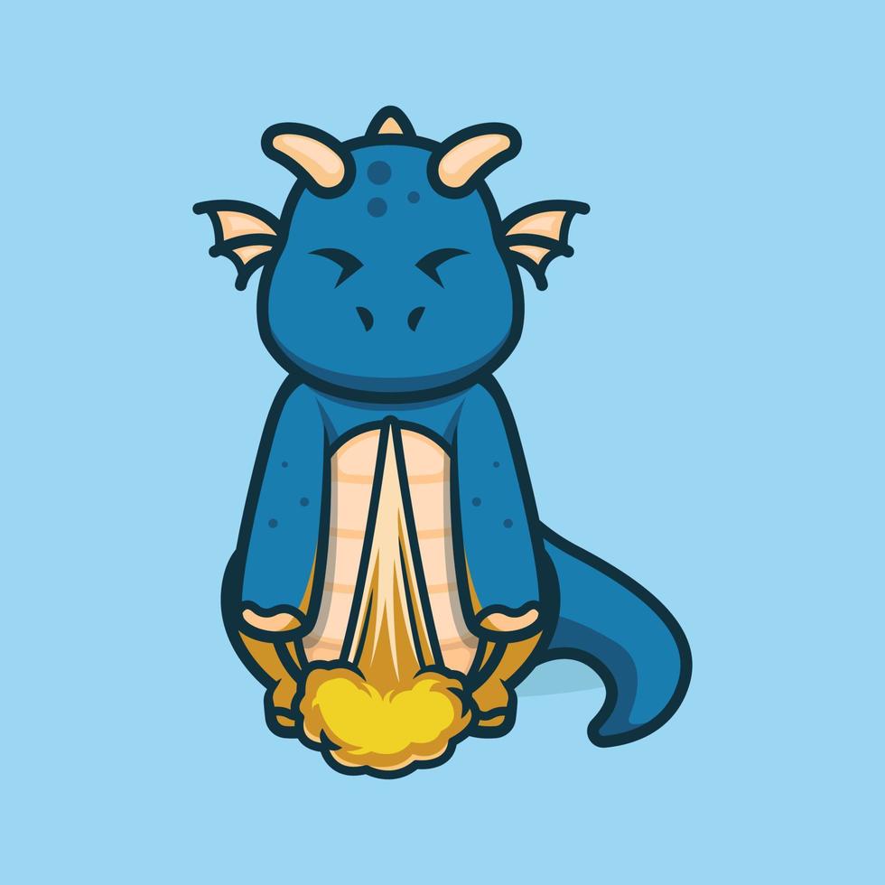 Baby dragon cute vector