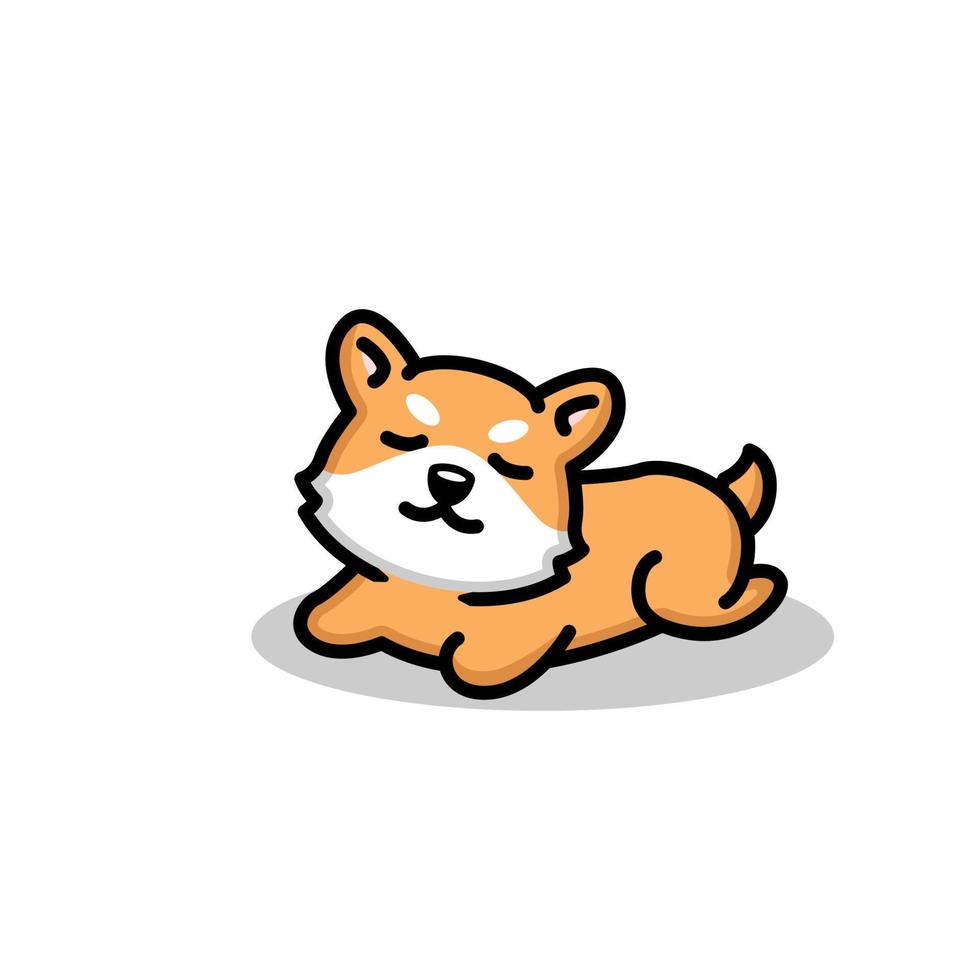 cute dog illustration vector
