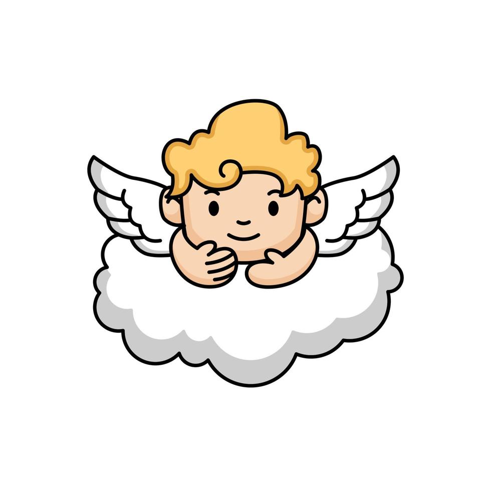 Cute cupid angel vector