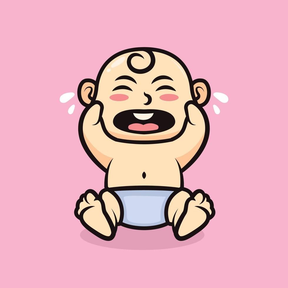 Cute baby illustration vector