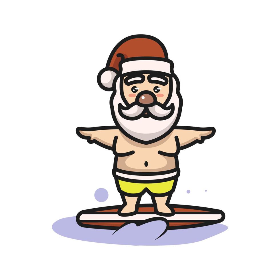 Cute Santa Claus mascot design vector