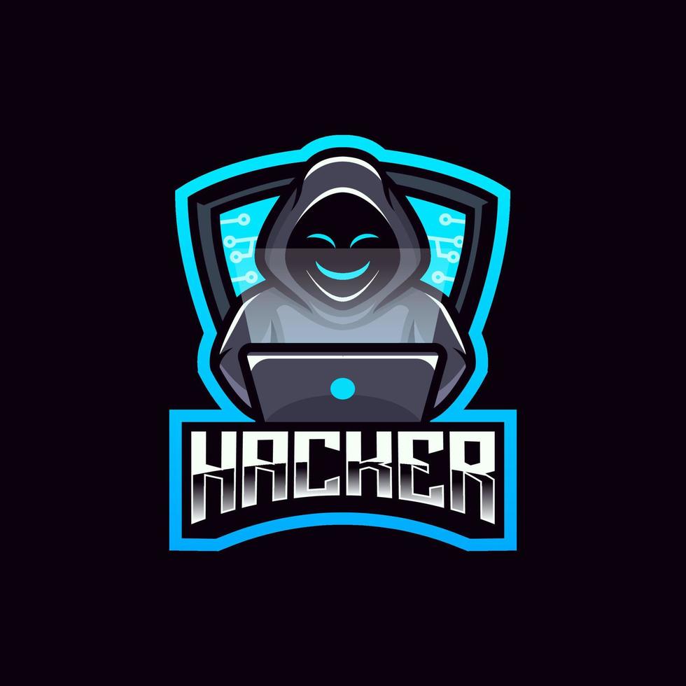 hacker esport logo vector