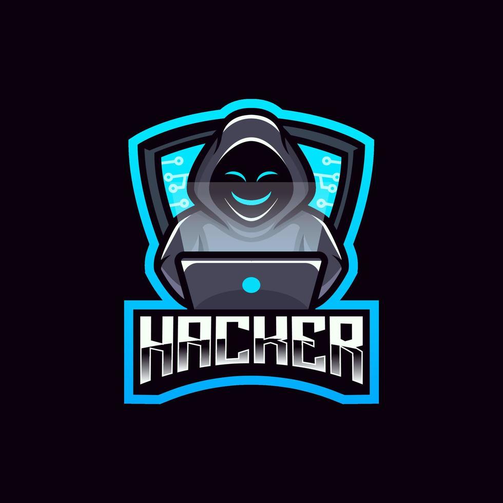 Hacker esport logo vector